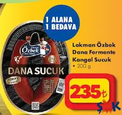LOKMAN ÖZBEK DANA FERMENTE KANGAL SUCUK 200 G LOKMAN ÖZBEK DANA FERMENTE KANGAL SUCUK 200 G